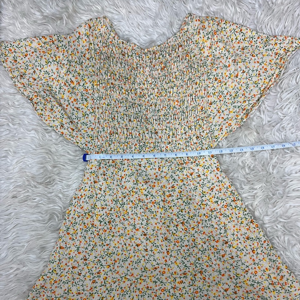 Free People Florence Floral Lace-Up Back Mini Dress Size Small - Picture 5 of 8